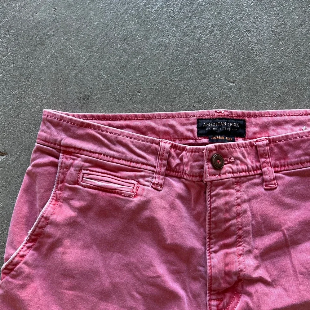 American Eagle Cargo Shorts Size 32 Pink Classic Fit Extreme Flex 9